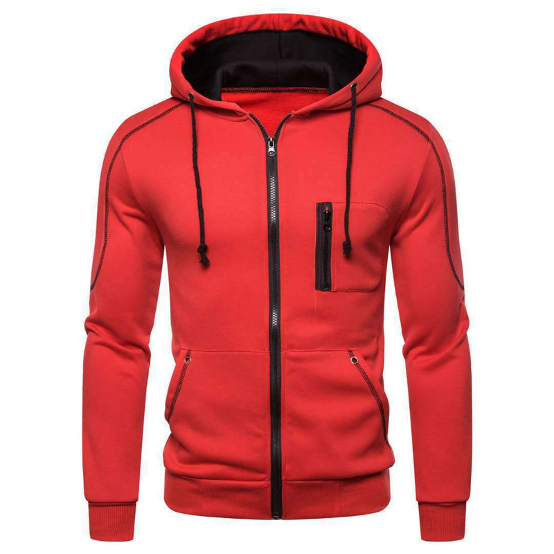 Neit Polkadot-Sportkostüm Trend Hären Hierscht- a Wantermantel mat Kapuzenpullover-Set_voghion.com