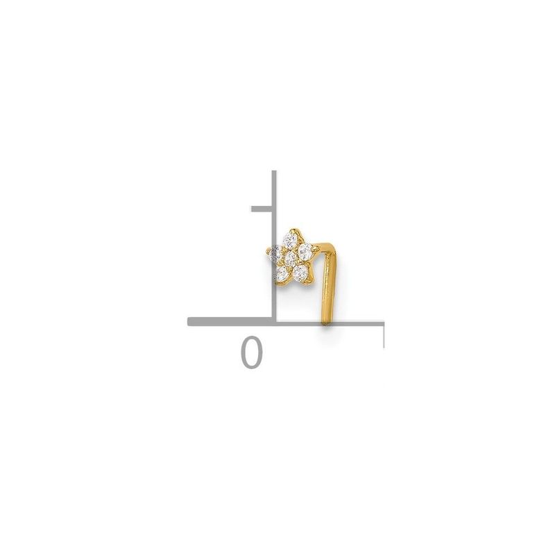 14k 22 Gauge CZ Star Nose Stud_voghion.com