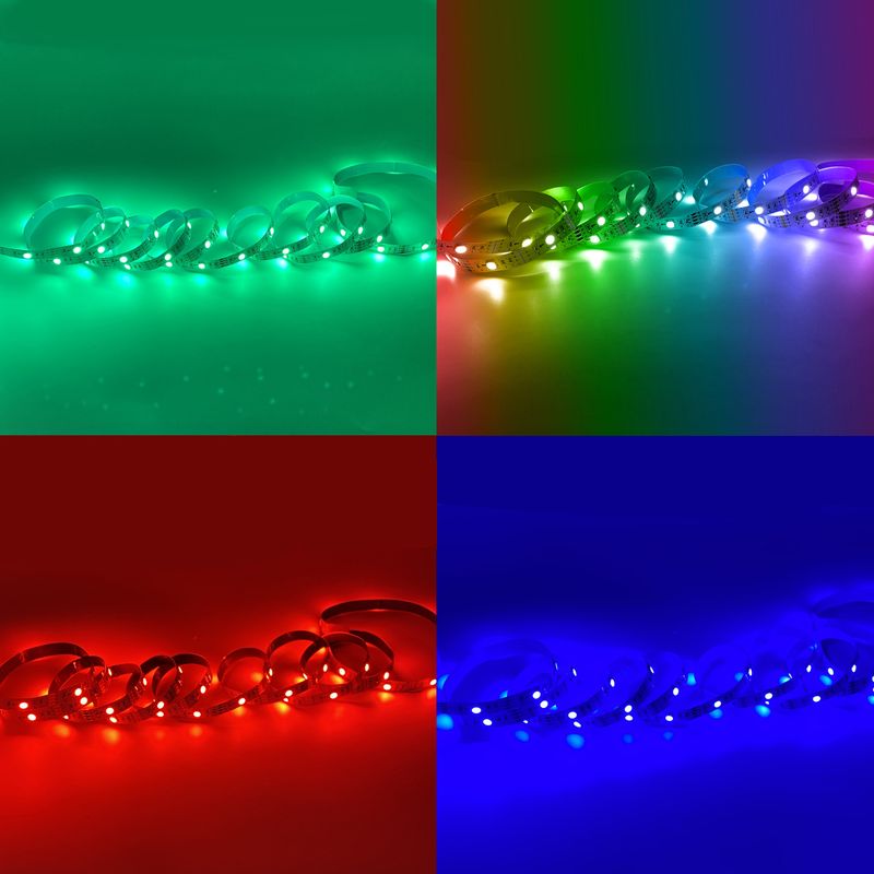 Tira de luces LED USB con control remoto, cambio de color RGB, opciones impermeables y no impermeables, LED SMD 5050._voghion.com
