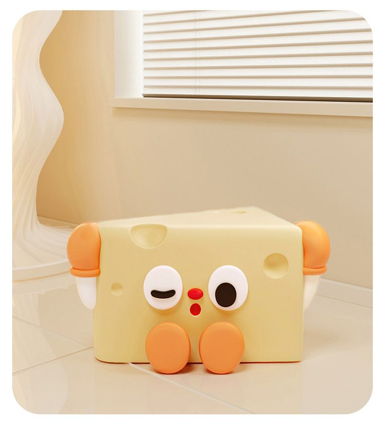Cheese Kreativer Cartoon-Schuhwechselhocker, Ornamente, Kinderzimmer, Schlafzimmer, kleiner Hocker, Zuhause, Wohnzimmer, Cartoon, süßer Hocker_voghion.com