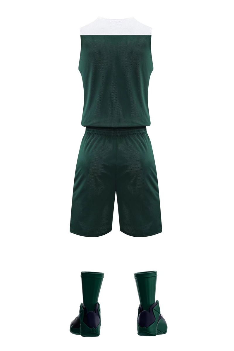 Double sided basketball suit, men's game sports team adult training uniform, printed vest, double-sided jersey_voghion.com