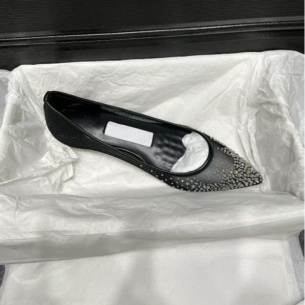 High Version Jc2025 New Water Diamond Pointed Temperament Single Shoe Mesh Banquet Bride Wedding Shoes Women_voghion.com