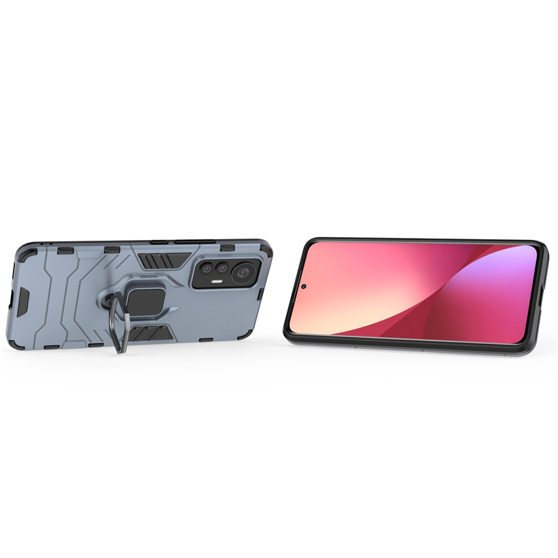 Voor Xiaomi Mi 12 11T 11 11X 11i Pro Lite Ultra Hybrid Harde PC + Zachte TPU Armor Anti-Drop Case Roterende Ring Standhouder_voghion.com