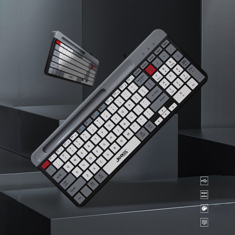 Silent Button Film Office Keyboard Exquisite Ergonomic Design Suitable For Laptop Mac PC_voghion.com