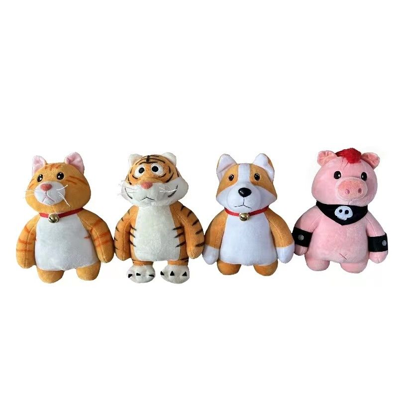 Plüschtiere für Partys, wilde Tiere, einzigartige Tierspielzeuge im Cartoon-Stil_voghion.com