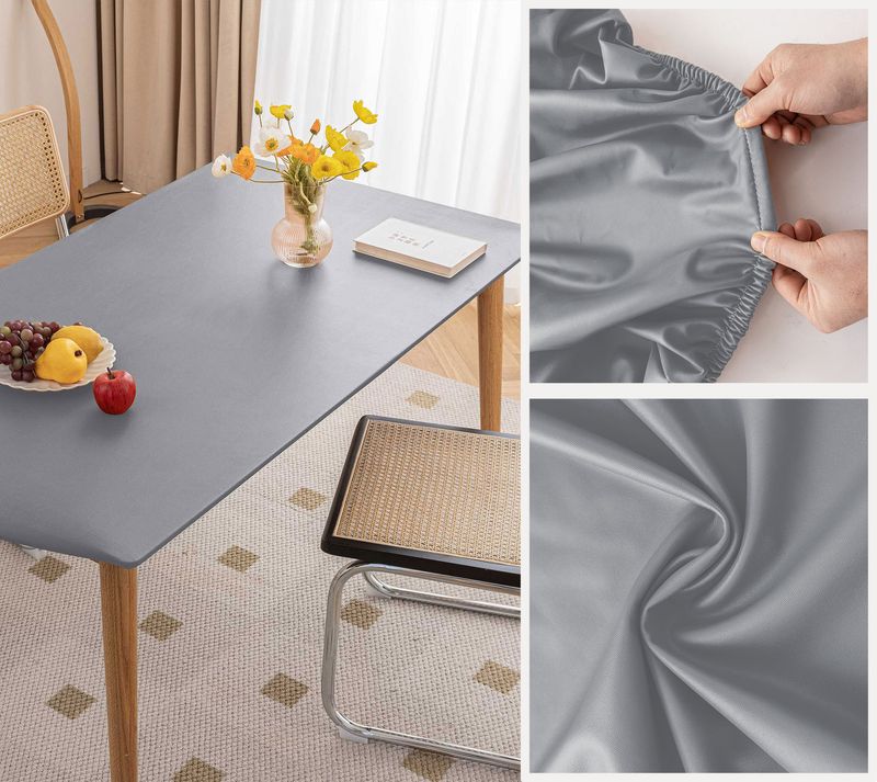 Nappe en PVC de qualité supérieure – Antidérapante et résistante aux rayures, nappe rectangulaire moderne et minimaliste pour salle à manger/bureau (12 couleurs, 13 tailles)_voghion.com