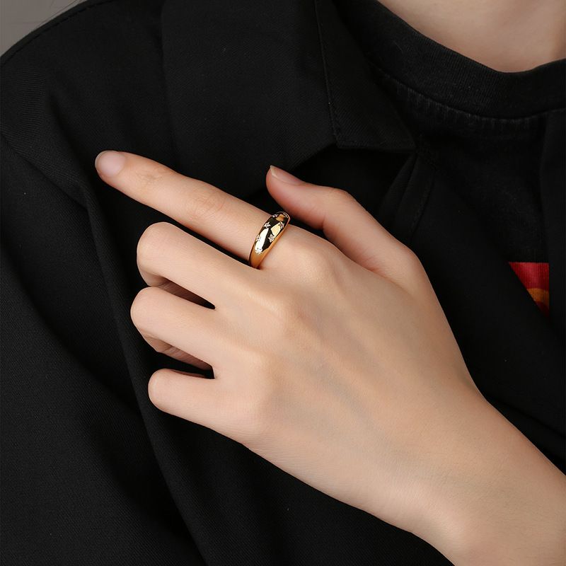 Crystal Star Chunky Ring For Women Vintage Trendy Gold Color Zirconia Finger Stacking Rings Punk Accessories Retro_voghion.com