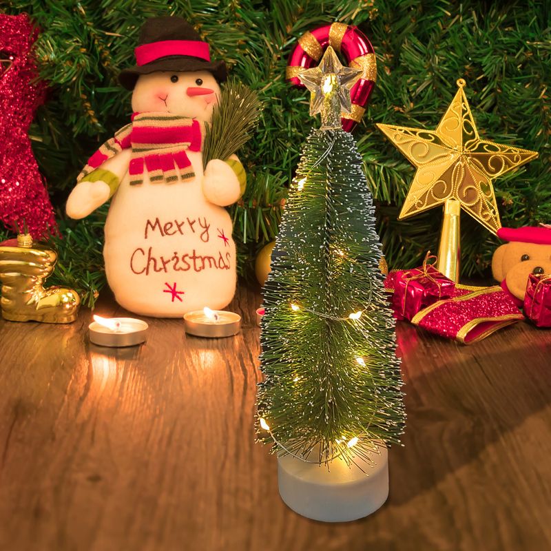 "THIKIN Mini Kerstboomverlichting Decoraties - 3-Pack LED Koperdraad Kerstverlichting met Warm Wit en Multicolor Opties_voghion.com