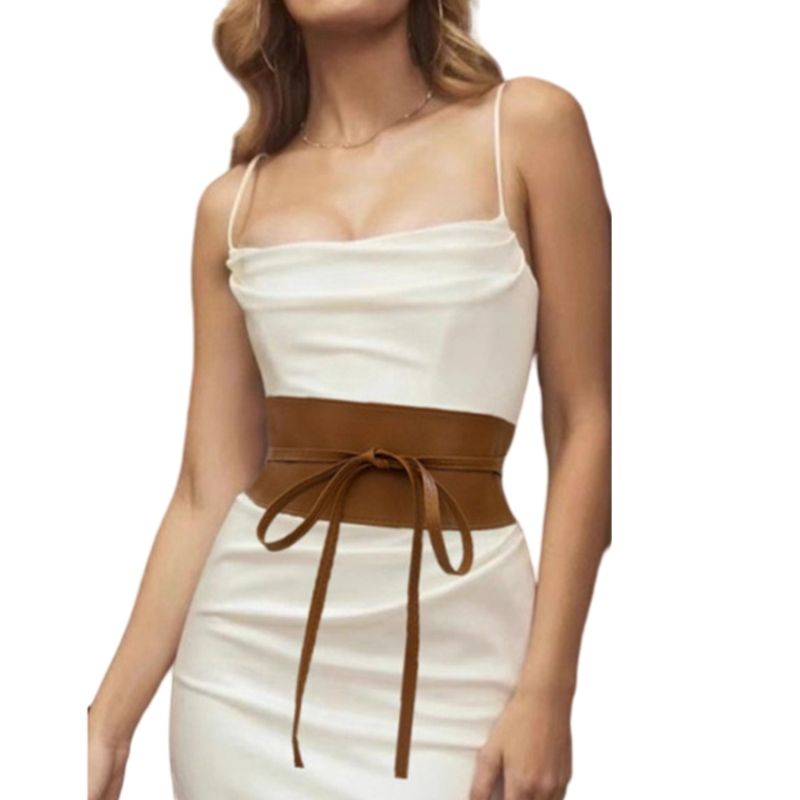 HOT Self Tie Bowknot Corset for Women Banquet Party Dress Body Shaping Girdle Belt_voghion.com