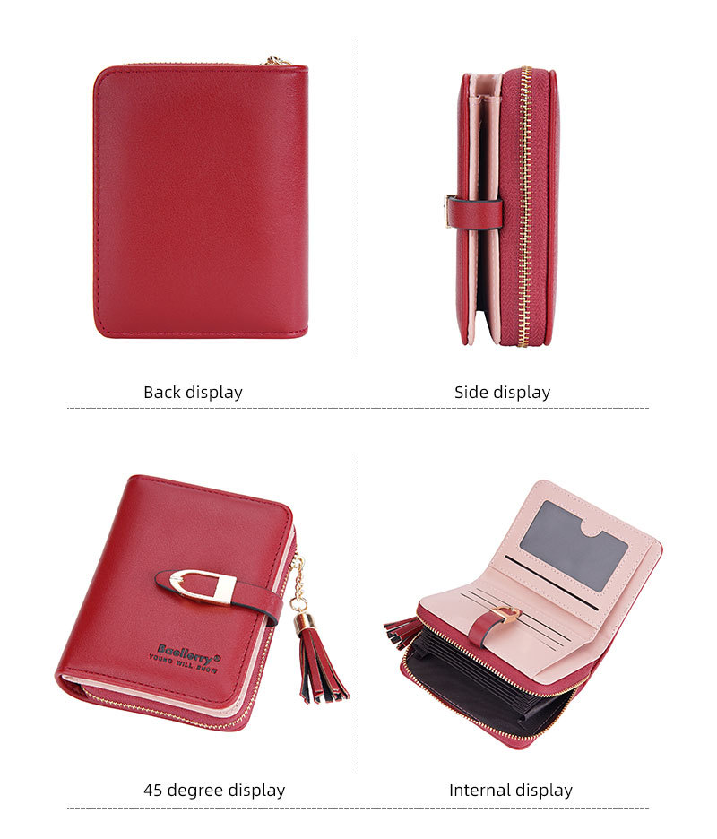 Baellerry Women's Wallet New Product Vertical Zipper Coin Purse For Women Fashion Print Multi-card Wallet_voghion.com