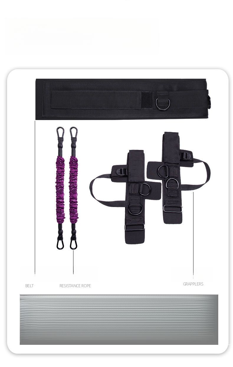 Equipamento de salto Faixa de resistência para salto em altura Corda elástica Músculo da perna Exercício de força explosiva Auxiliar de treinamento de basquete_voghion.com
