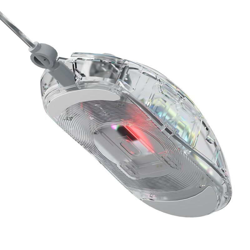 Wired Transparent Lightweight Gaming Mouse, RGB Glow, Computer, Office Feel, Good Neutral Best-selling Product_voghion.com