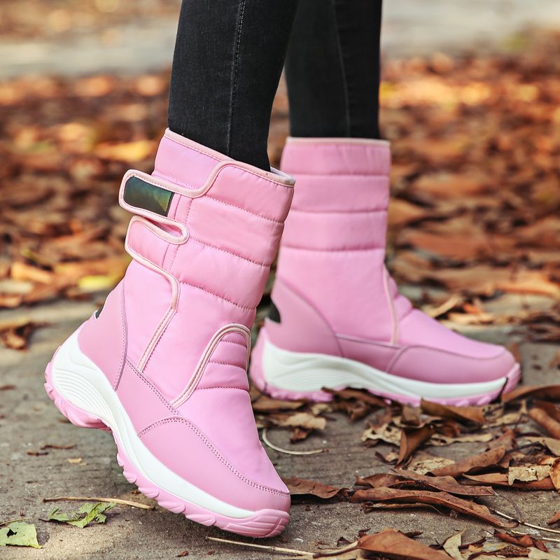 HZCL New High-top Cotton Shoes With Suede Warm Women's Shoes And Long-barreled Snow Boots In Winter_voghion.com
