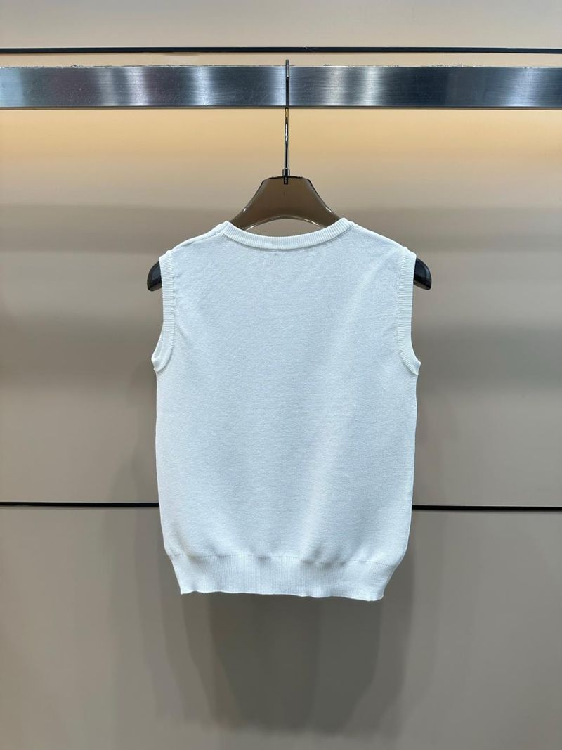 Maglia da donna con scollo rotondo e senza maniche, con ricamo artigianale di uccelli profumati, stile estivo 2025_voghion.com