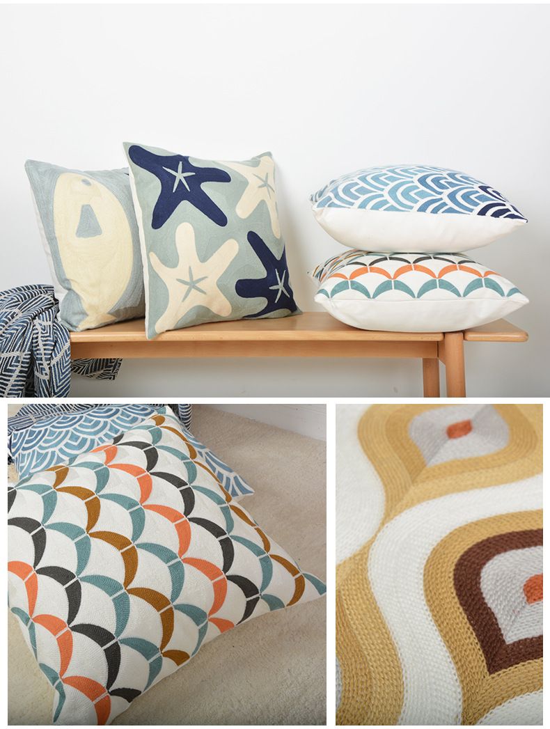 Minimalistischer quadratischer Kissenbezug mit Einsatz – Atmungsaktives Kissen aus Baumwoll-Leinen-Mischgewebe für Sofa/Bett, 45 x 45 cm (mehrere Farben erhältlich)_voghion.com