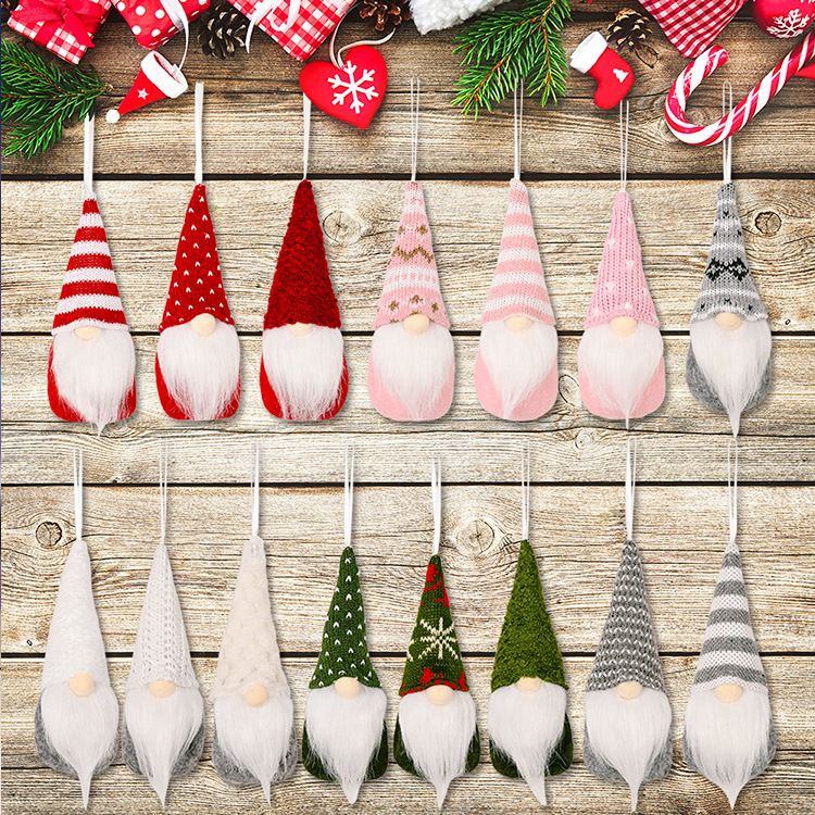 Neue Weihnachtsschmuck Weihnachten stricken Anhänger Weihnachtsbaum Puppe Anhänger eine Vielzahl von Stilen_voghion.com