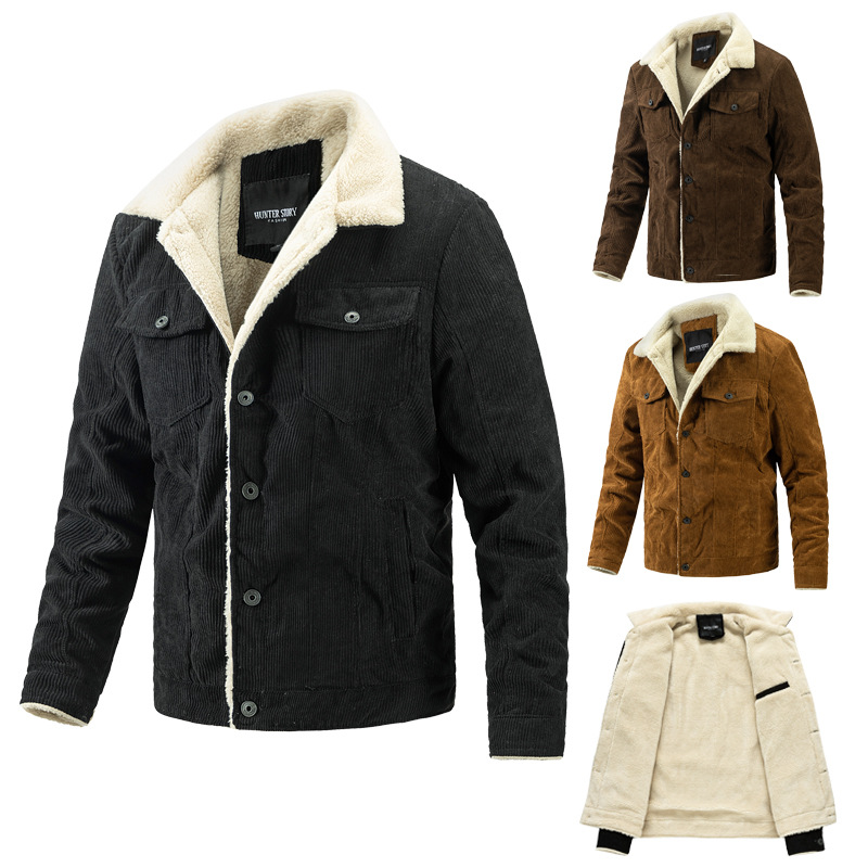Herrenjacke mit Samt-Touch – Stilvoller Reversmantel für Frühling und Herbst, hochwertige Oberbekleidung mit weichem Touch für junge Männer_voghion.com
