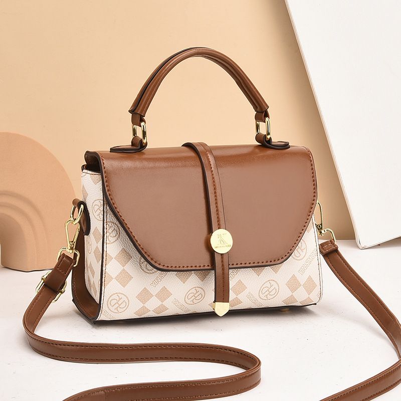 2025 Nuova borsa a tracolla con tracolla singola, stampata, leggera, piccola borsa quadrata da donna_voghion.com