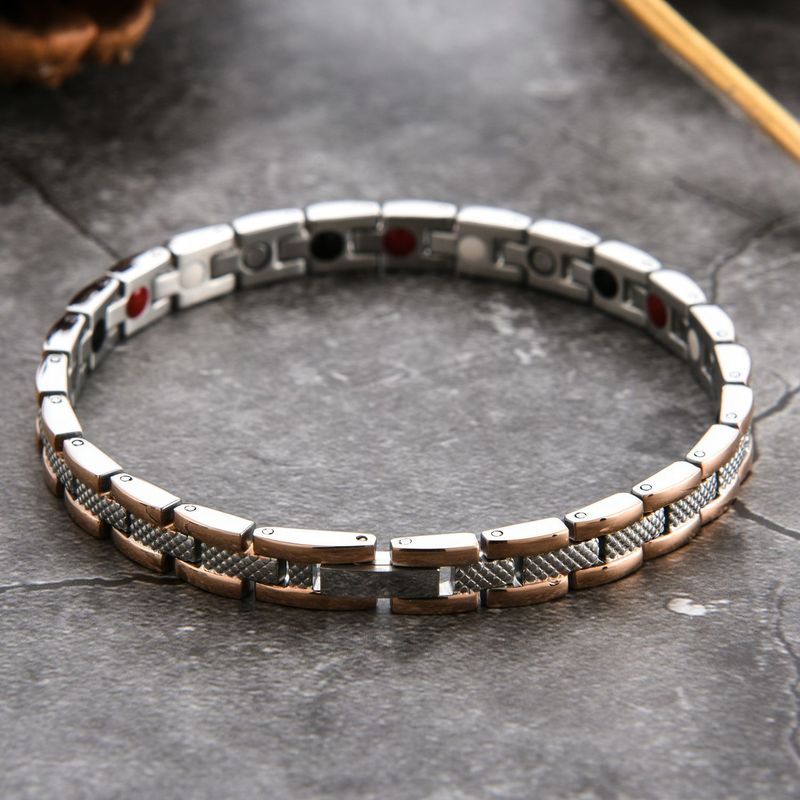 Damenschmuck Beliebtes Titanstahl-Energiemagnet-Damenarmband Edelstahlarmband_voghion.com