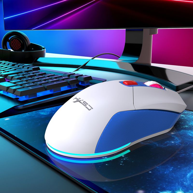 Nouvelle souris de jeu eSport filaire creuse X300 RGB lumineuse et légère Gaming_voghion.com