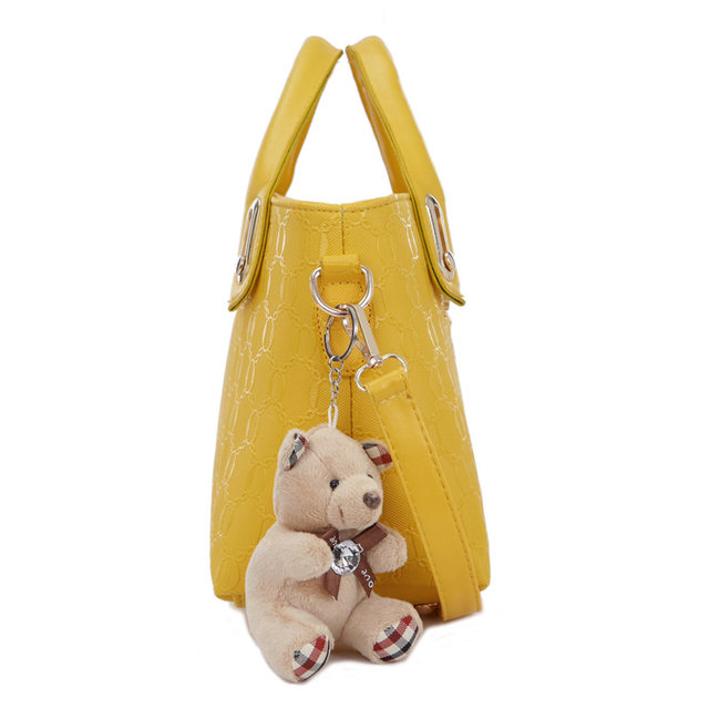 4 pezzi/set set di borse da donna elegante borsa a tracolla in pelle PU moda borse da donna con pochette a tracolla in tinta unita selvaggia_voghion.com