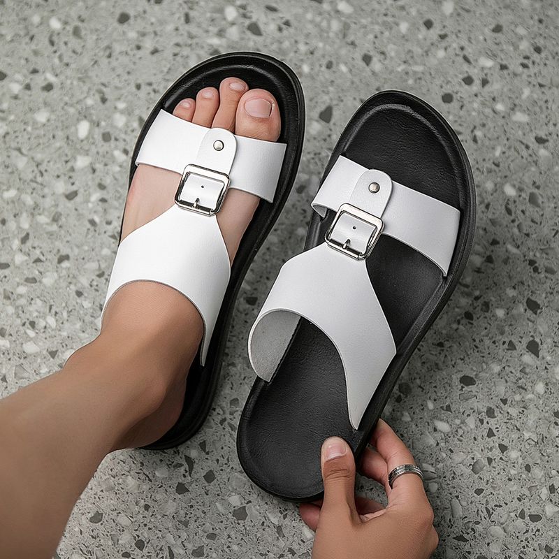 Nuevas sandalias de cuero de verano para hombre, zapatos de playa transpirables y antideslizantes, zapatillas casuales versátiles y personalizadas para_voghion.com