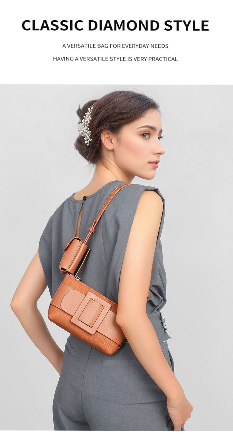 Shoulder Bag 2025 Autumn And Winter New, Commuter Armpit Bag, Combination Bag, Made Of Cowhide._voghion.com