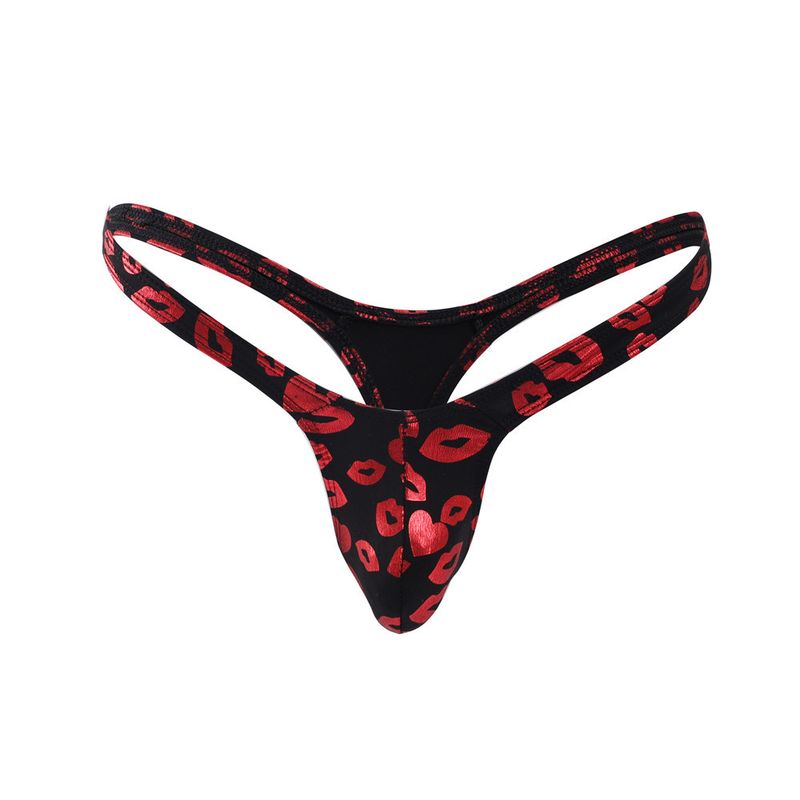 Beauty New U Convex Pouch Large Space Thong Bright Color Elastic Sexy Low Waist Men's T-Panties_voghion.com