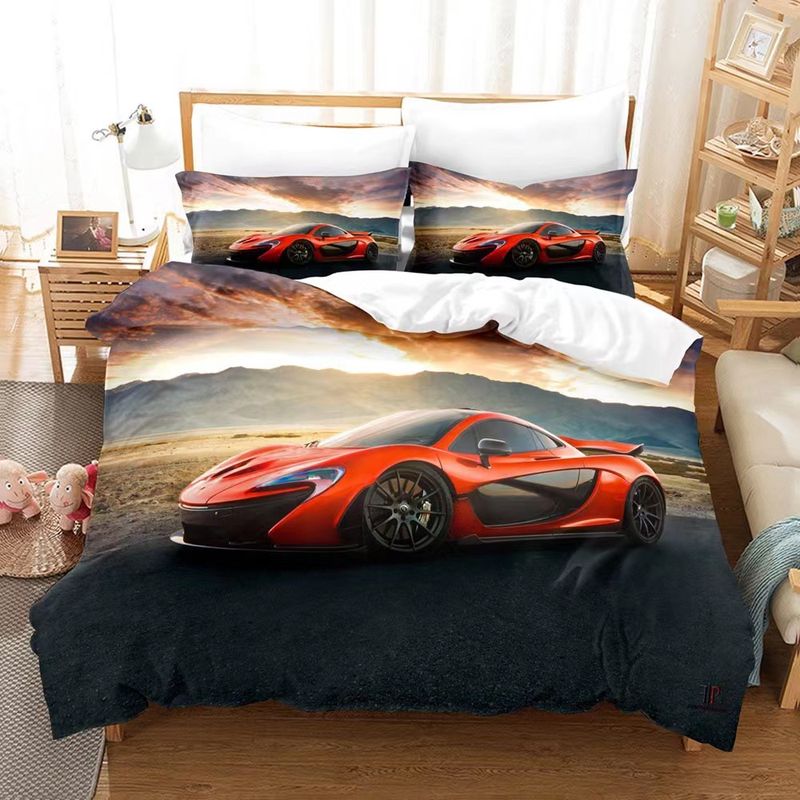 Personalizzazione del set di biancheria da letto con stampa digitale a quattro pezzi Three Speed Racing_voghion.com