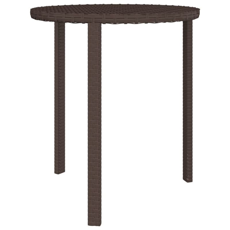 Patio Side Tables 3 pcs Brown Poly Rattan_voghion.com