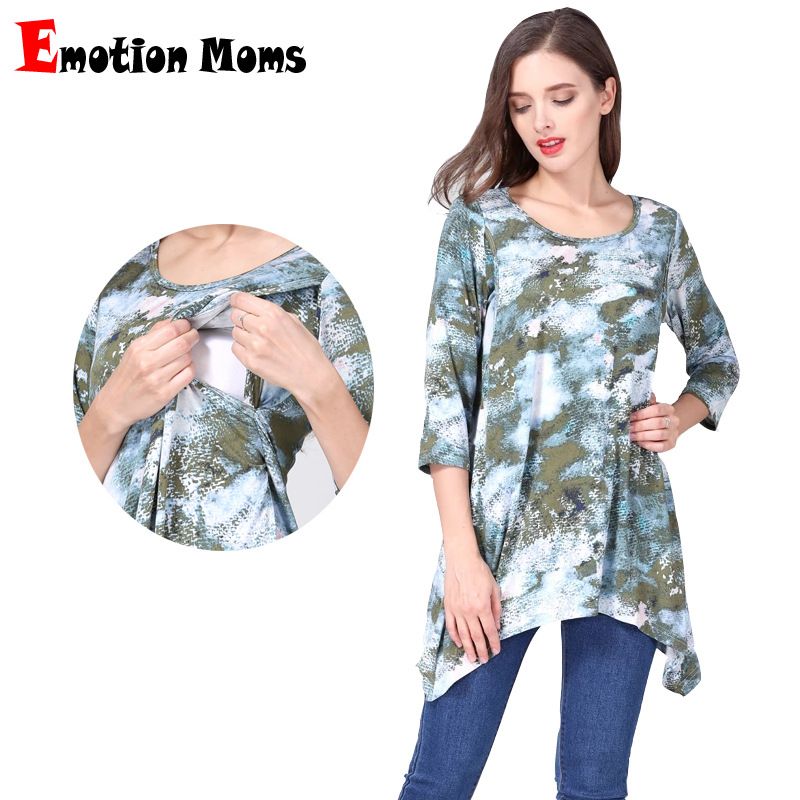 Spring and Autumn Crop Sleeves T-s Round Neck Loose Breathable Pregnant Women's Top Super Soft Modal Breastfeeding_voghion.com