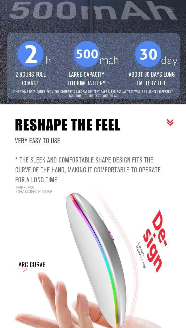 Bluetooth Light-Up Oplaadbare Stille Ultradunne Kantoortablet Zakelijke Dual-Mode Draadloze Muis_voghion.com