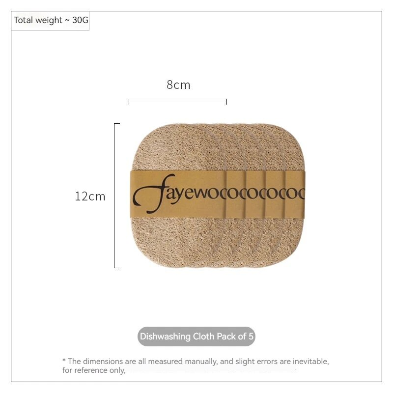 Πανί Mili Fengwu Kitchen Baijie Net, Μη λαδόκολλα, Απολύμανση, Οικιακό εργαλείο πλυσίματος πιάτων Luffa Pulp_voghion.com