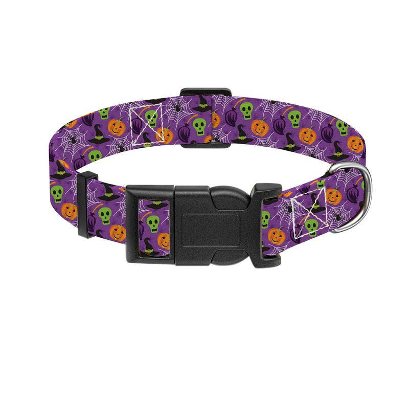 Halloween Puppy Harness, Leash, Collar Polyester Printed Set Pet Supplies_voghion.com