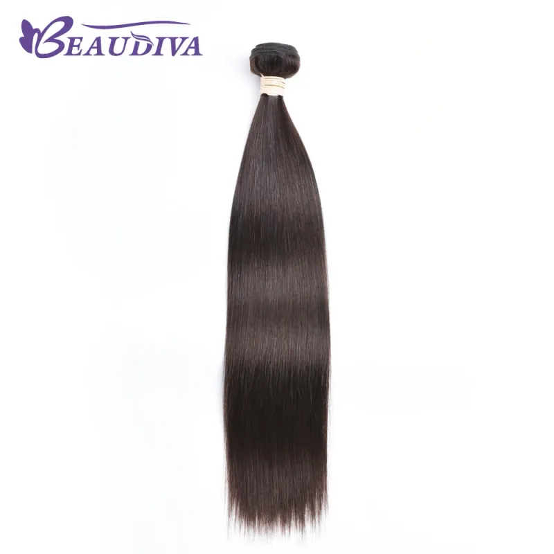 Braune glatte Haarbündel, brasilianisches Echthaar, dunkelbraune Remy-Haarverlängerungen, natürliche Farbe_voghion.com