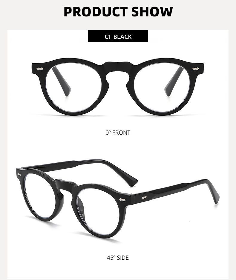 High Quality Japanese Designer Glasses Frame Full Frame Men And Women Trendy HD Reading Glasses Computer Mirror_voghion.com