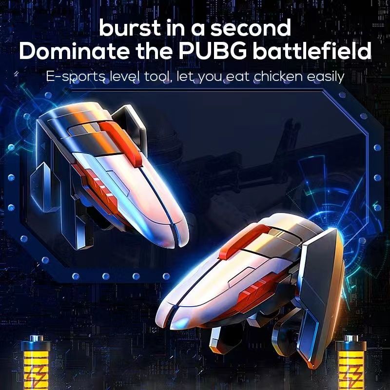 MEMO 6 Doigts Téléphone Portable ABS Jeu Déclencheur AK06 PUBG Visée Tir L1 R1 Alliage Clé Bouton Pour IOS Android Manette de Jeu_voghion.com