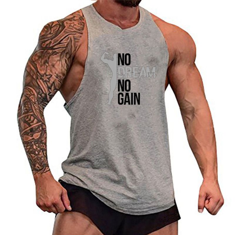 Canotta sportiva da uomo, casual, nuova, con spacchi grandi, in cotone_voghion.com