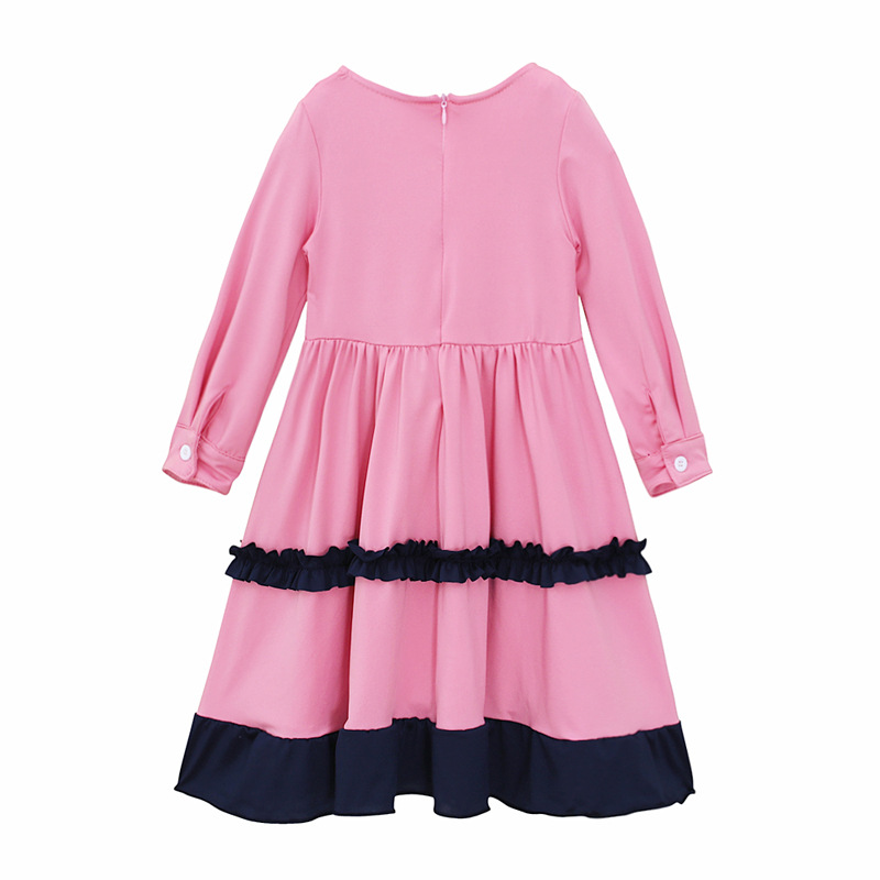 Babykleidung Kinder langärmeliges langes Kleid + Kopftuch zweiteilige Kinderkleidung ins_voghion.com