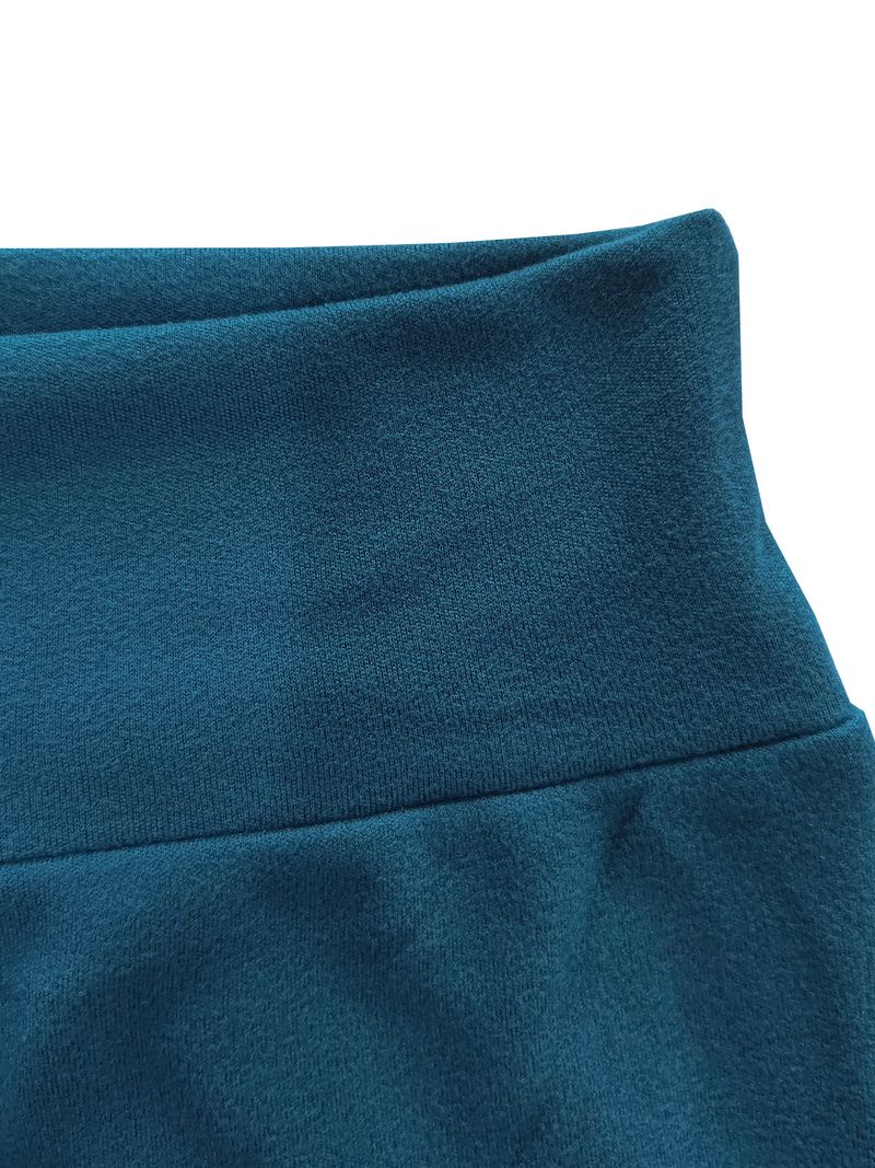 Women's Clothing Autumn Contrast Color Suit Zipper Color Block Sweater Tights Sports Two Piece Suit_voghion.com