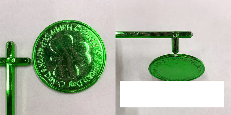 5/150pcs St. Patrick's Day Irish shamrock plastic gold coin game raffle chips toy coin props decoration_voghion.com