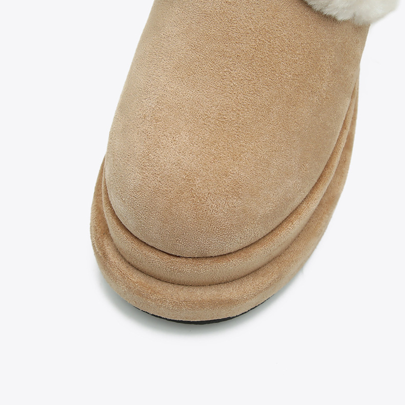 New mid-calf boots with cashmere padded warm shoes retro booster boots_voghion.com