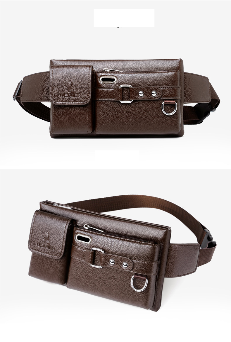 Borsa a tracolla Marsupio sportivo Marsupio multifunzionale per esterni Borsa per cellulare Borsa a tracolla in PU Marsupio da equitazione Uomo_voghion.com