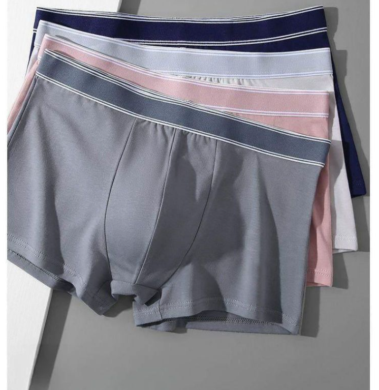 4PCS Boxer Shorts Large Size Seamless Cotton File Men's Boxer Shorts Summer Thin Section Siza L-3XL_voghion.com