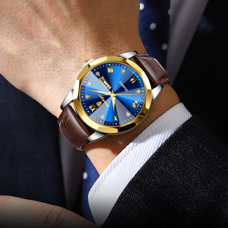 Belt Men's Watch Waterproof Glow-in-the-dark Fashion Quartz Watch_voghion.com