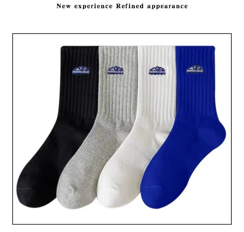 Socks Match Men And Women's Same Style Mid Tube Socks Ins Thick Line Net Red Trend Couple Autumn And Winter Style Socks_voghion.com