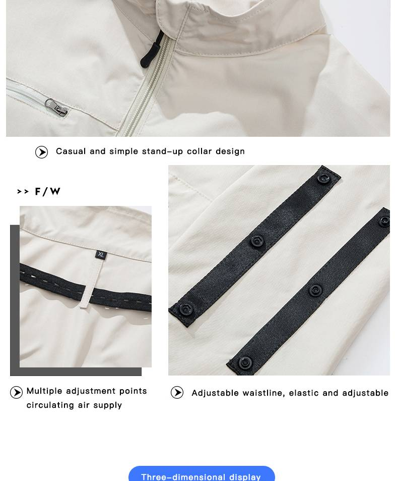 Kühlende Arbeitsjacke für Herren mit eingebautem Ventilator, wiederaufladbar, Sicherheitsarbeitskleidung für den Sommer zum Schweißen und Bauen – atmungsaktive Kleidung zum Wärmeabbau_voghion.com