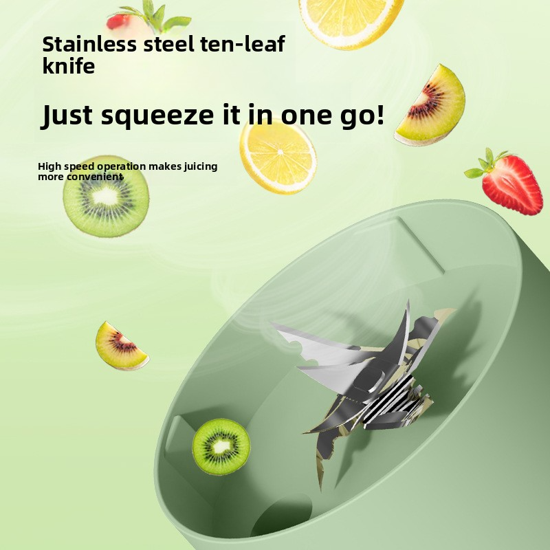 Portable Juicer - 800ml BPA-Free Blender, 18,000 RPM 5-Blade Ice Crusher, USB-C Rechargeable, For Smoothies & Protein Shakes (Pink/Green)_voghion.com