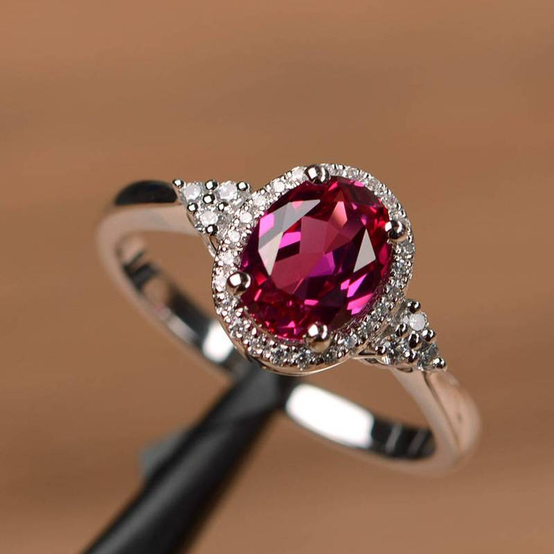 Heißer Verkauf Versilbert Ringe Für Frauen Rubin Smaragd Saphir Schmuck Hochzeit Verlobungsring Großhandel_voghion.com