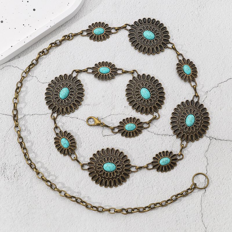 HOT European and American retro metal pattern Bohemian style women's versatile waist chain_voghion.com